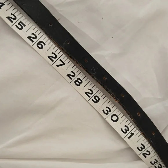 Western-Style Leather Belt featuring  silver-toned conchos & matching buckle - Picture 6 of 10